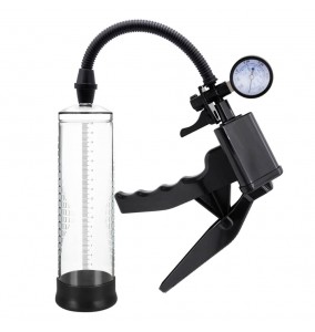 Pistol-Grip Air Vacuum Pump With Pressure Gauge